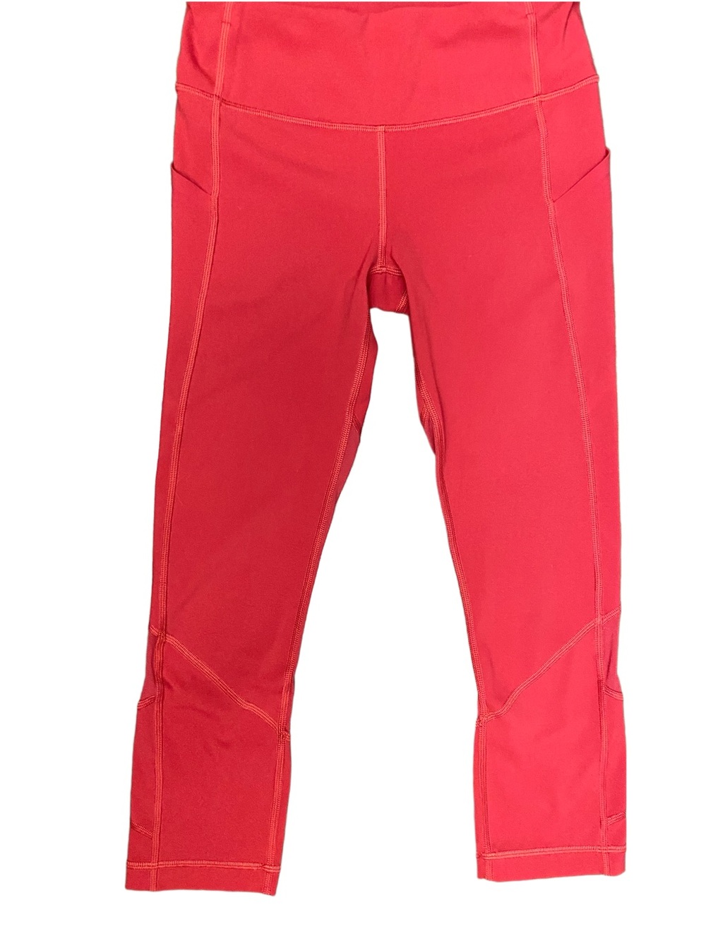 Lululemon Fast and Free High-Rise Crop Leggings 21” with
5 Pockets Red Size 4 - Picture 4 of 11